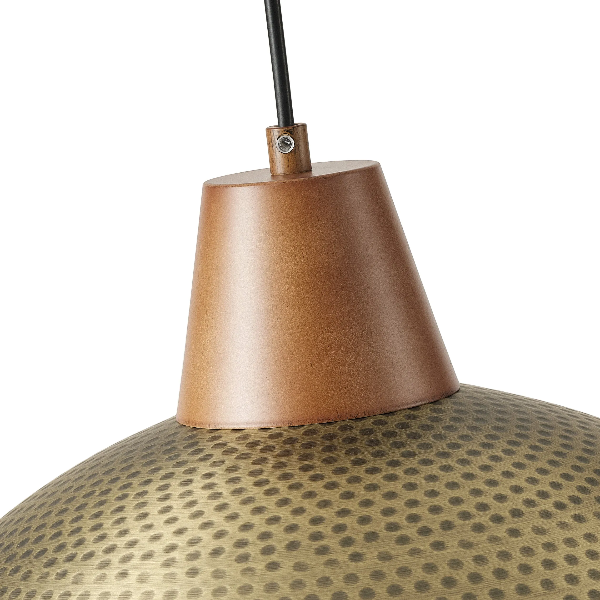 1-Light Imitation Wood Polka Dot Pendant Lighting