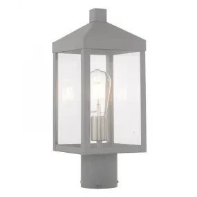 1 Lt Nordic Gray Post Top Lantern