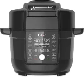 10 in 1 Pressure Cooker, Slow Cooker, Rice/Grain Cooker, Steamer, Sauté, Sous Vide, Yogurt Maker, Sterilizer, and Warmer, Black, 6 Quart