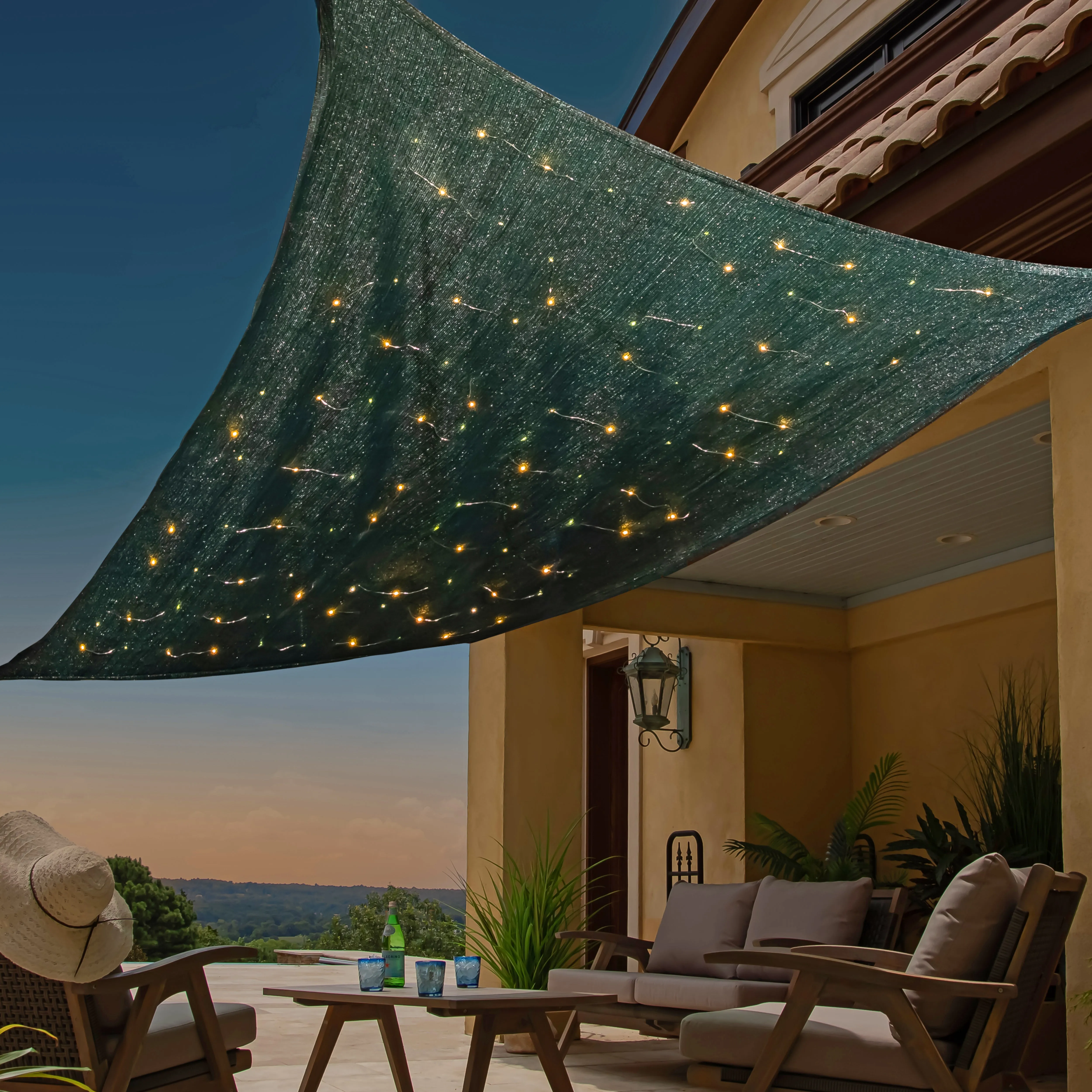 10' x 6.5' LED Rectangle Solar Sail,2gt005