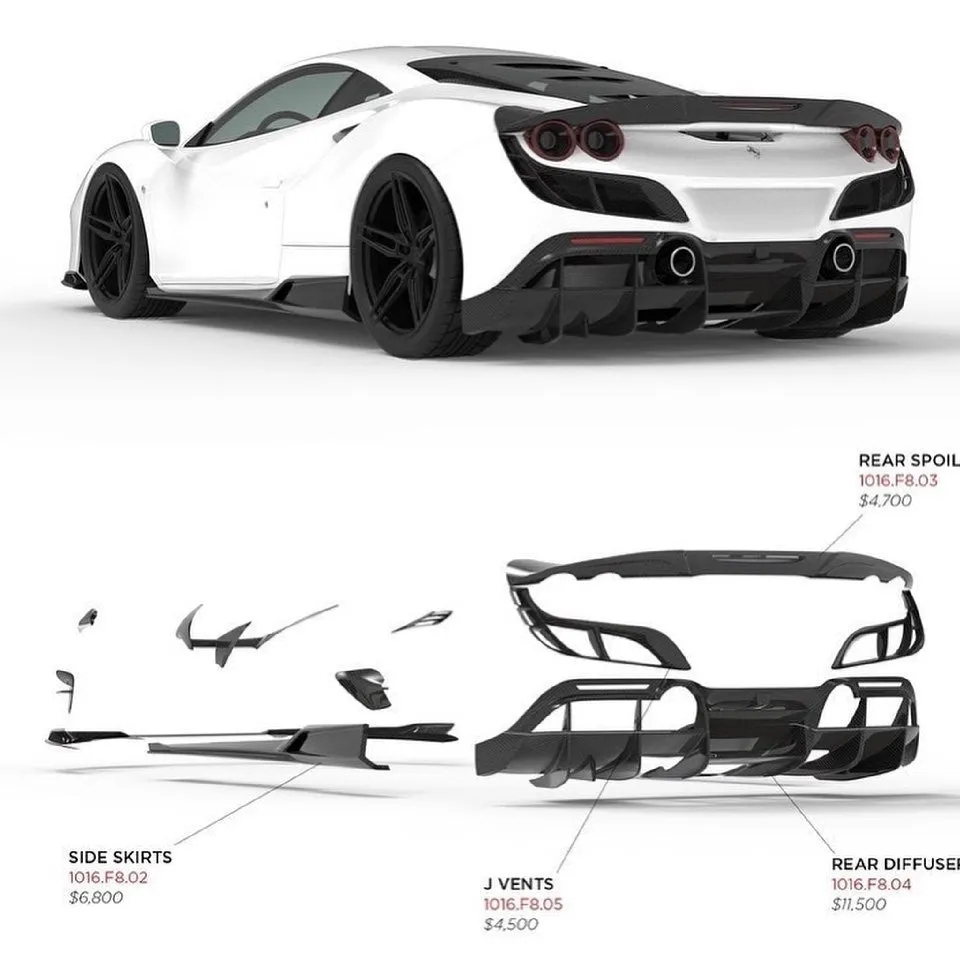 1016 Industries Carbon Fiber Body Kit for Ferarri F8 Tributo / Spider