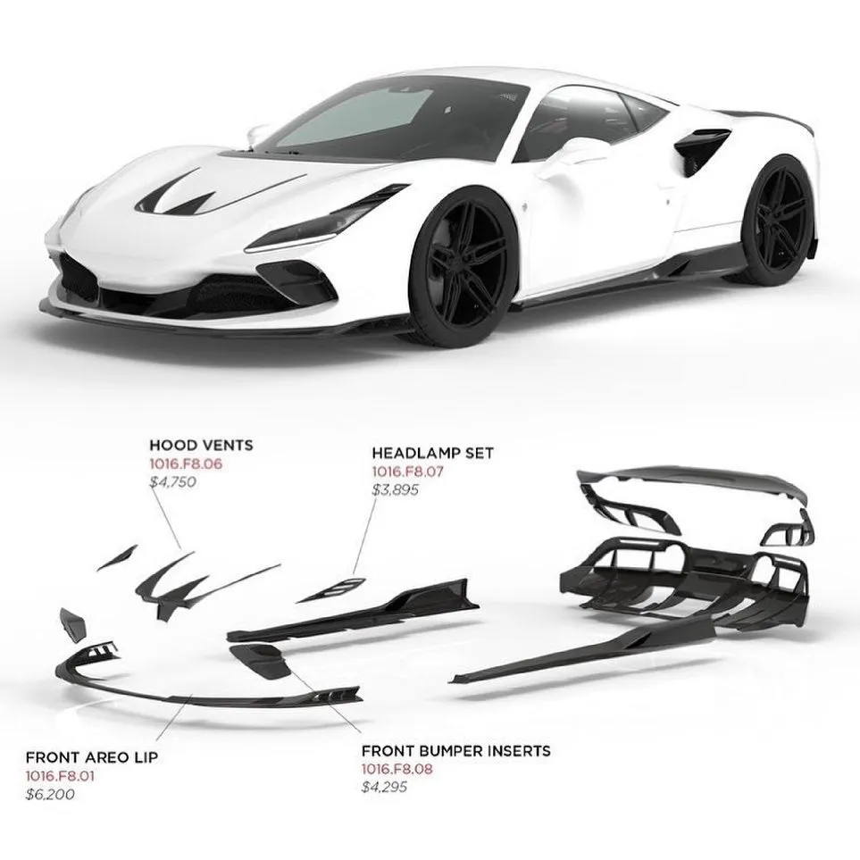 1016 Industries Carbon Fiber Body Kit for Ferarri F8 Tributo / Spider