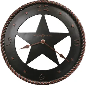 11"H Maverick Wall Clock Aged Bronze