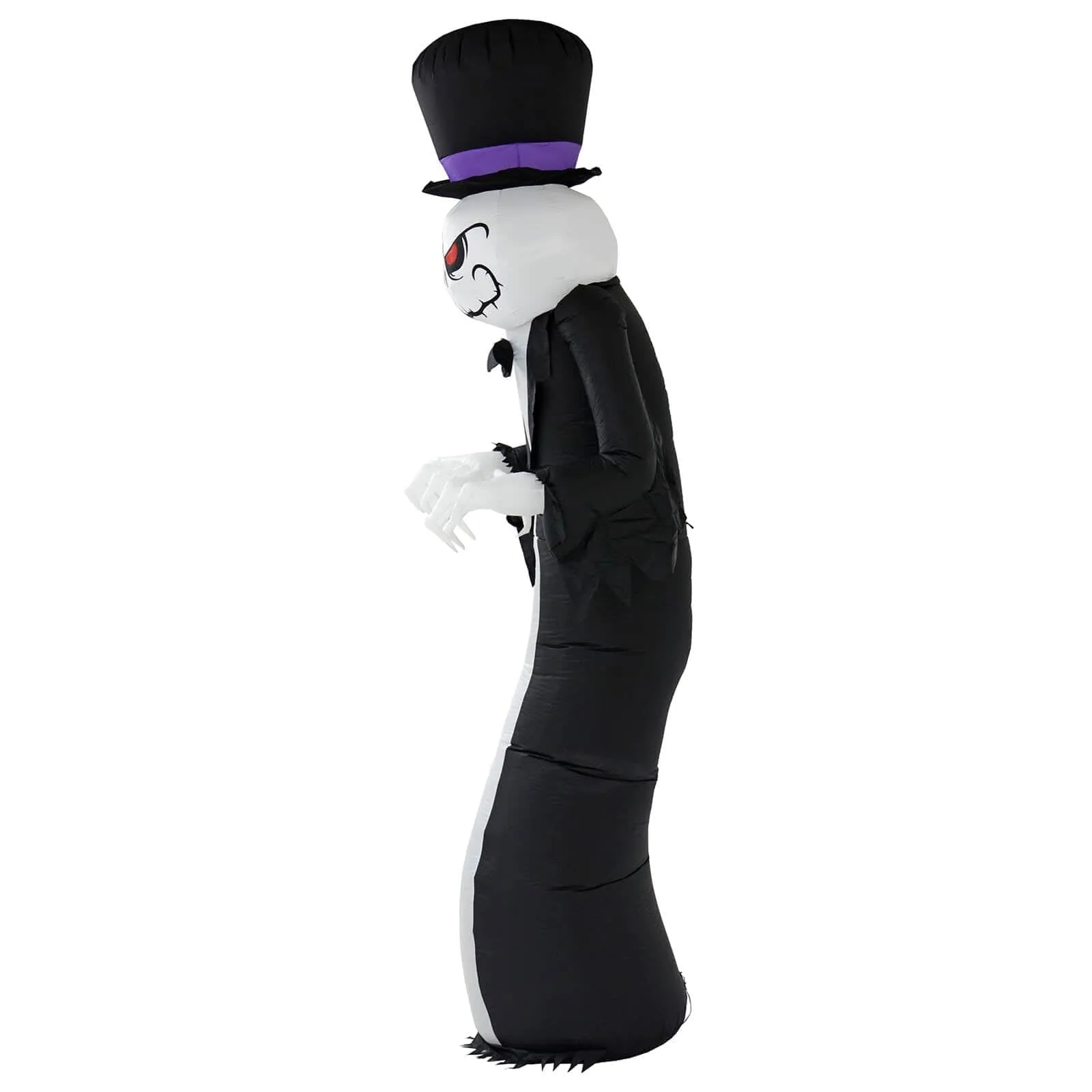 12ft LED Inflatable Ghost Monster Purple Hat Halloween Decoration