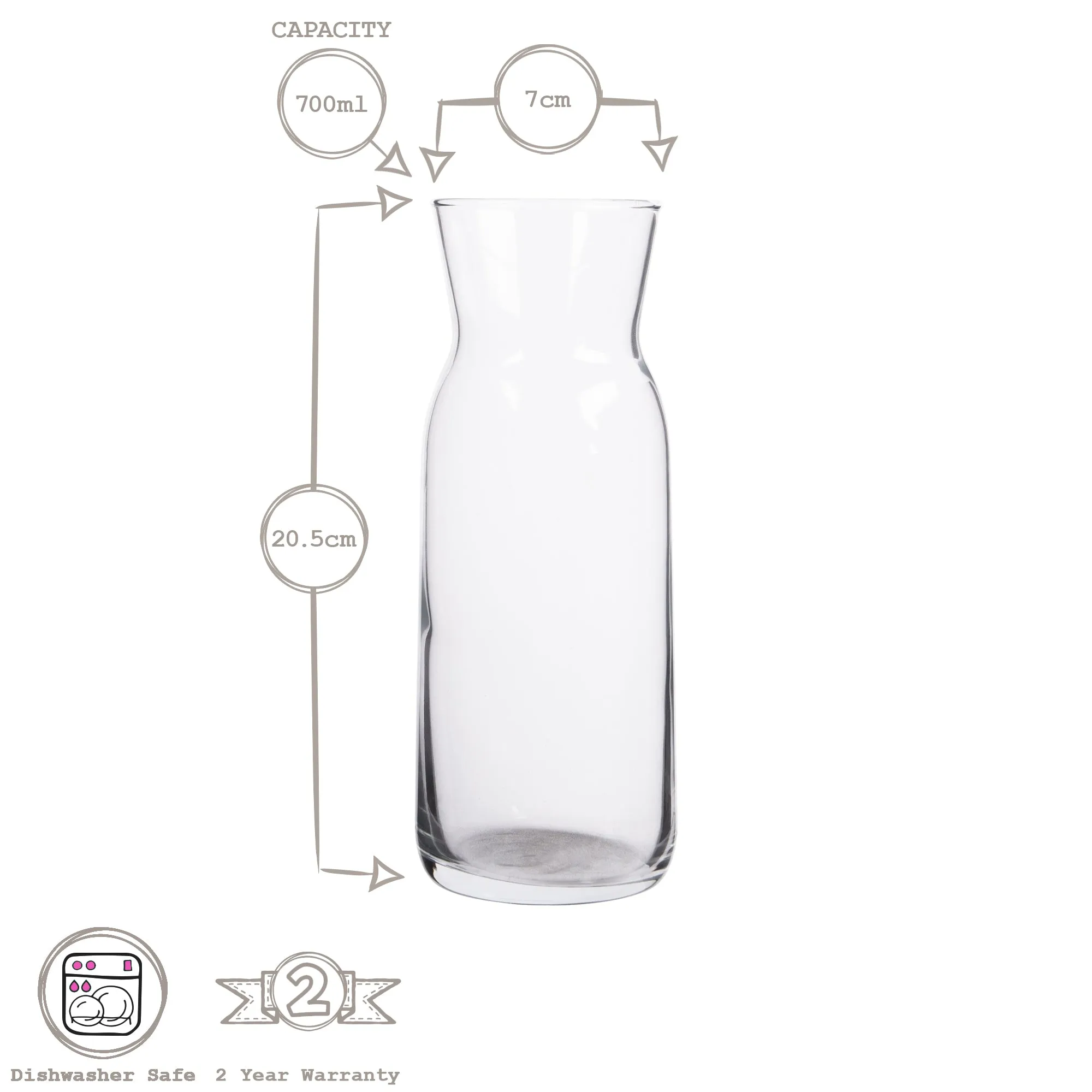 1.2L Fonte Glass Carafe with Silicone Lid - By LAV