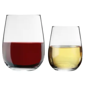 12pc Gaia Stemless Red & White Wine Stemware Set - By LAV