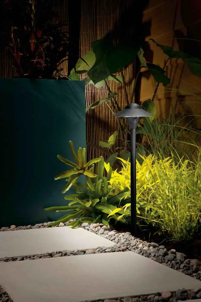 12V 6" Dome Landscape Path Light Textured Black