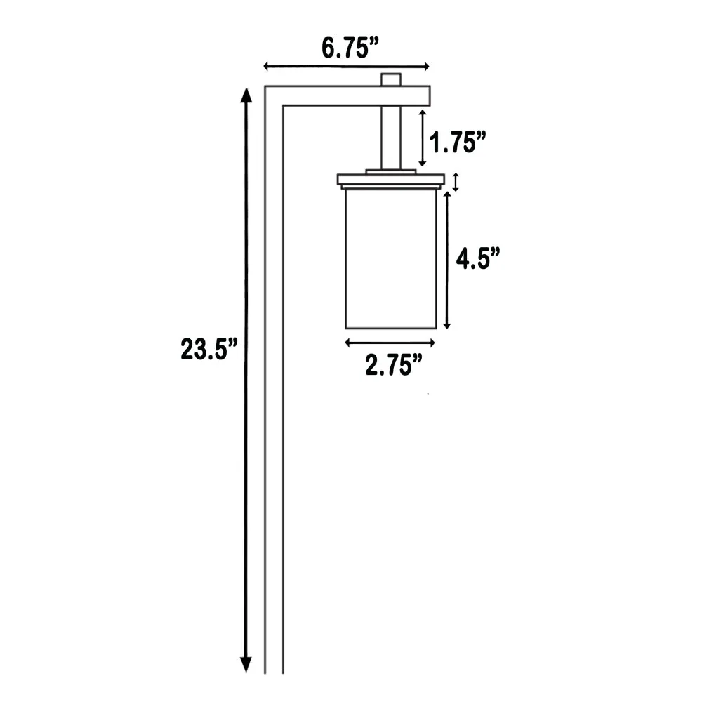 12V Landscape Marble LED Bollard Light 22" 3W 500 Lumens Stainless Steel 3000K Black Finish