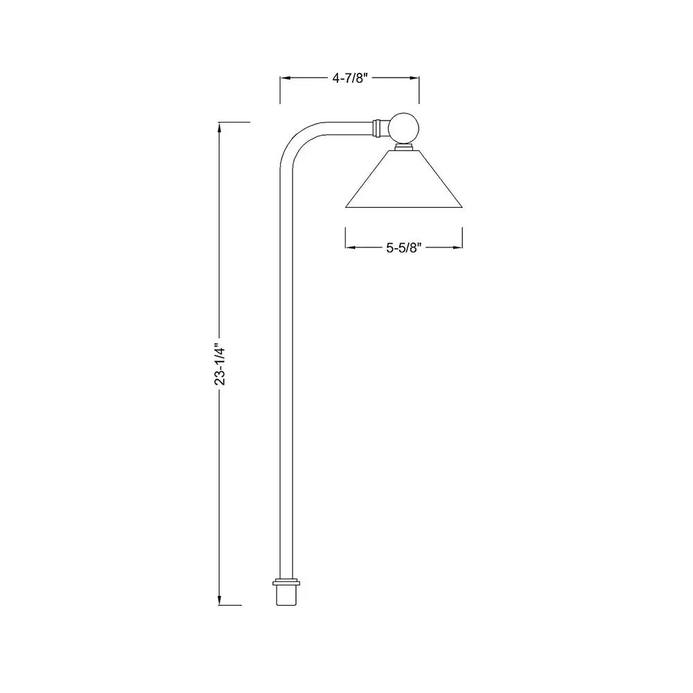 12V LED Landscape Directional Path Light 21.75" Natural Brass