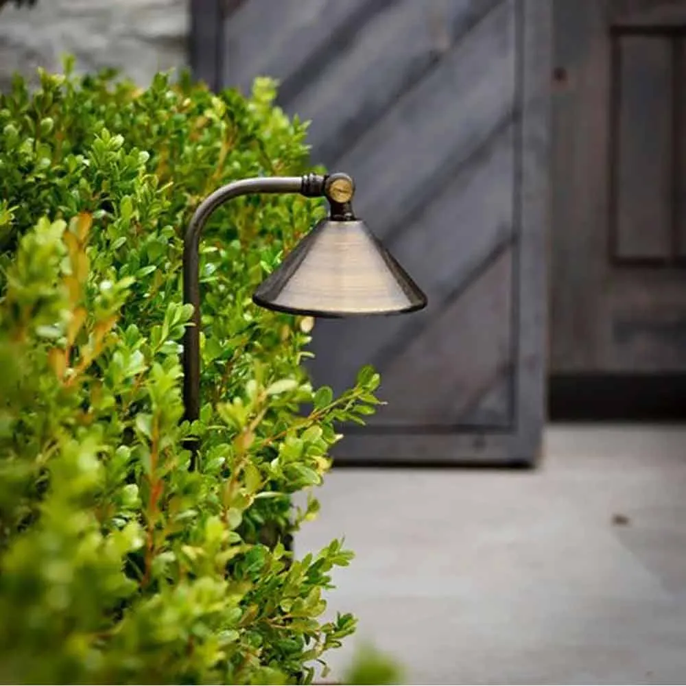 12V LED Landscape Directional Path Light 21.75" Natural Brass