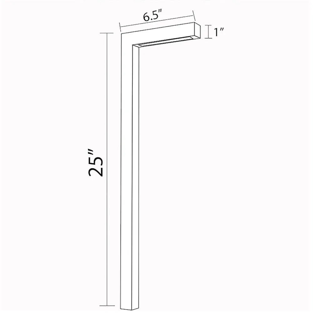 12V LED Landscape Modern Linear Path Light 20.5" Natural Brass