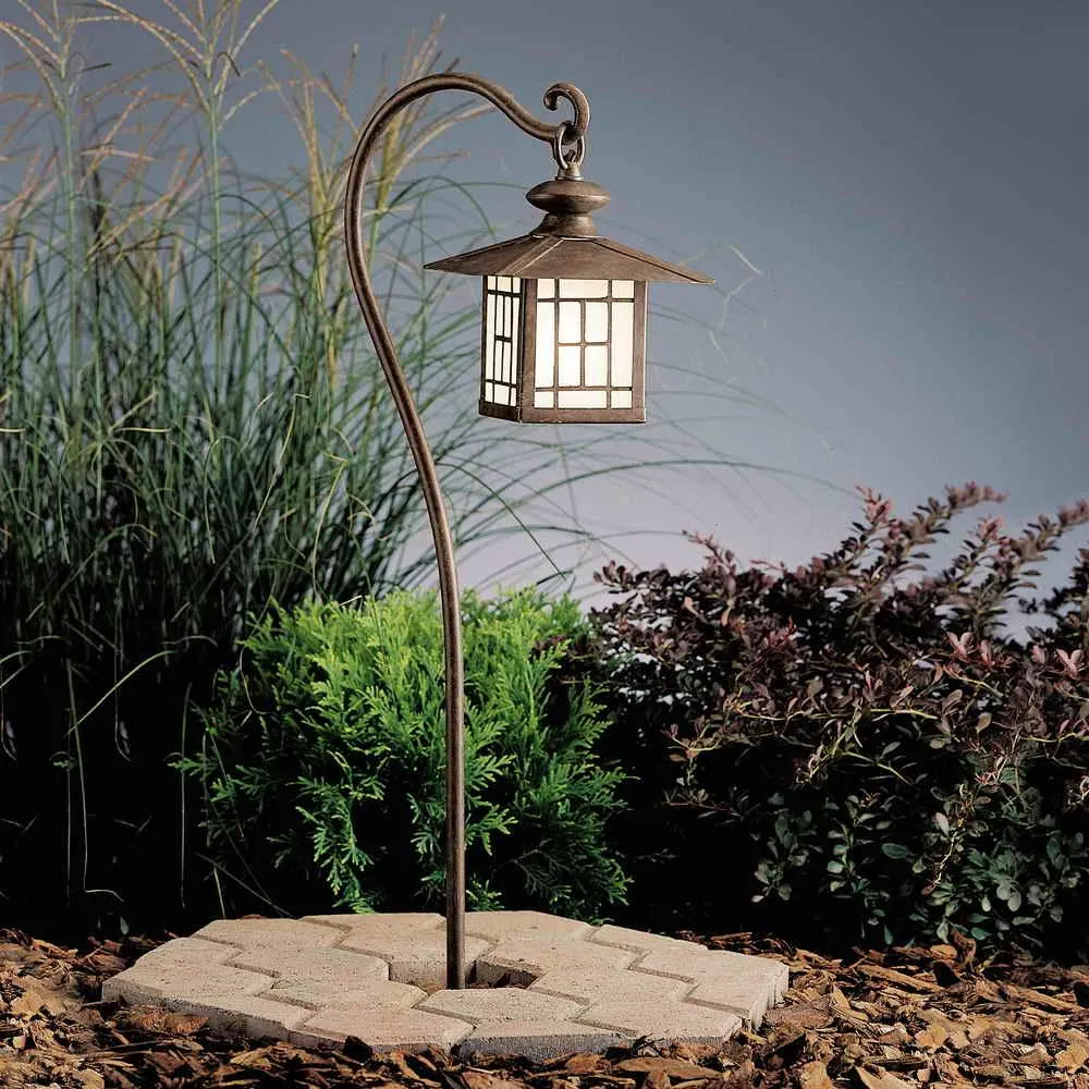 12V Mission Lantern Landscape Path Light Patina Bronze