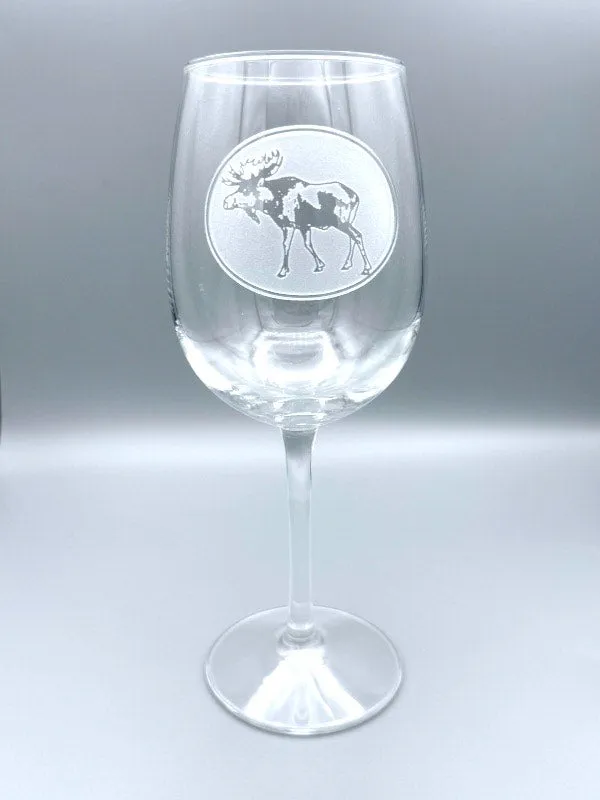 16 Ounce Stemmed Moose Wine Glass