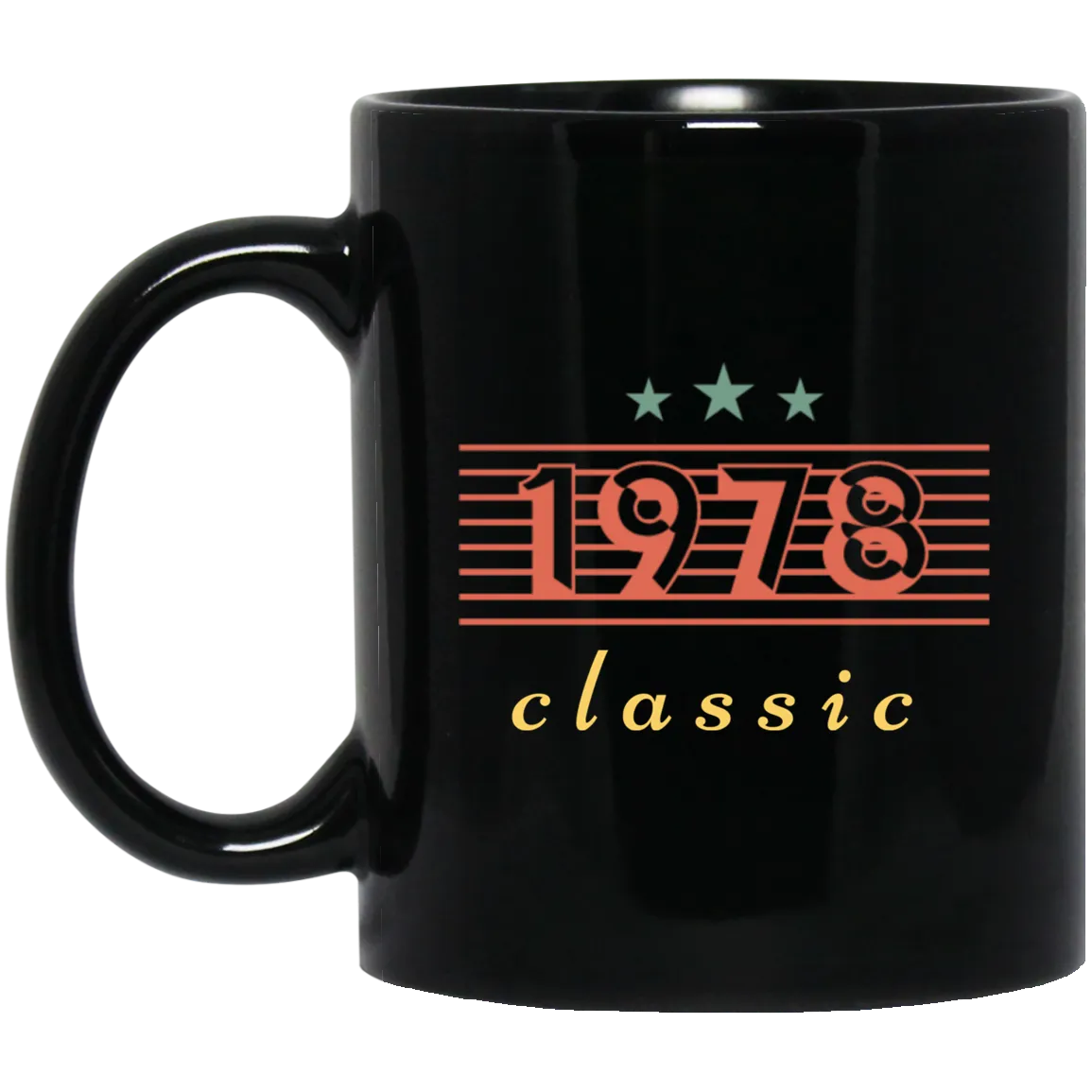 1978 Birthday Gift, Retro 1978, Love Classic Gift, 1978 Lover Gift Black Mug