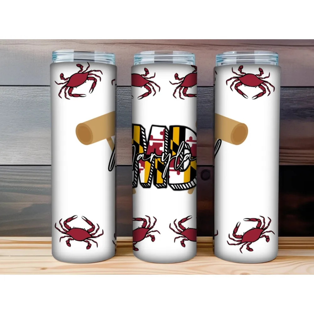 20 oz Tumbler: Maryland Crab Mallet Drinkware