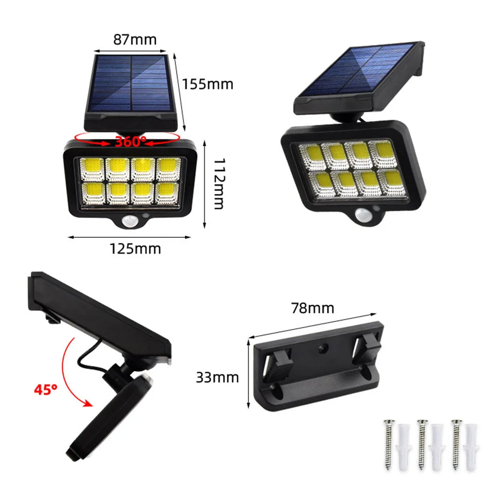 3 Modes Remote Control Solar Wall Light