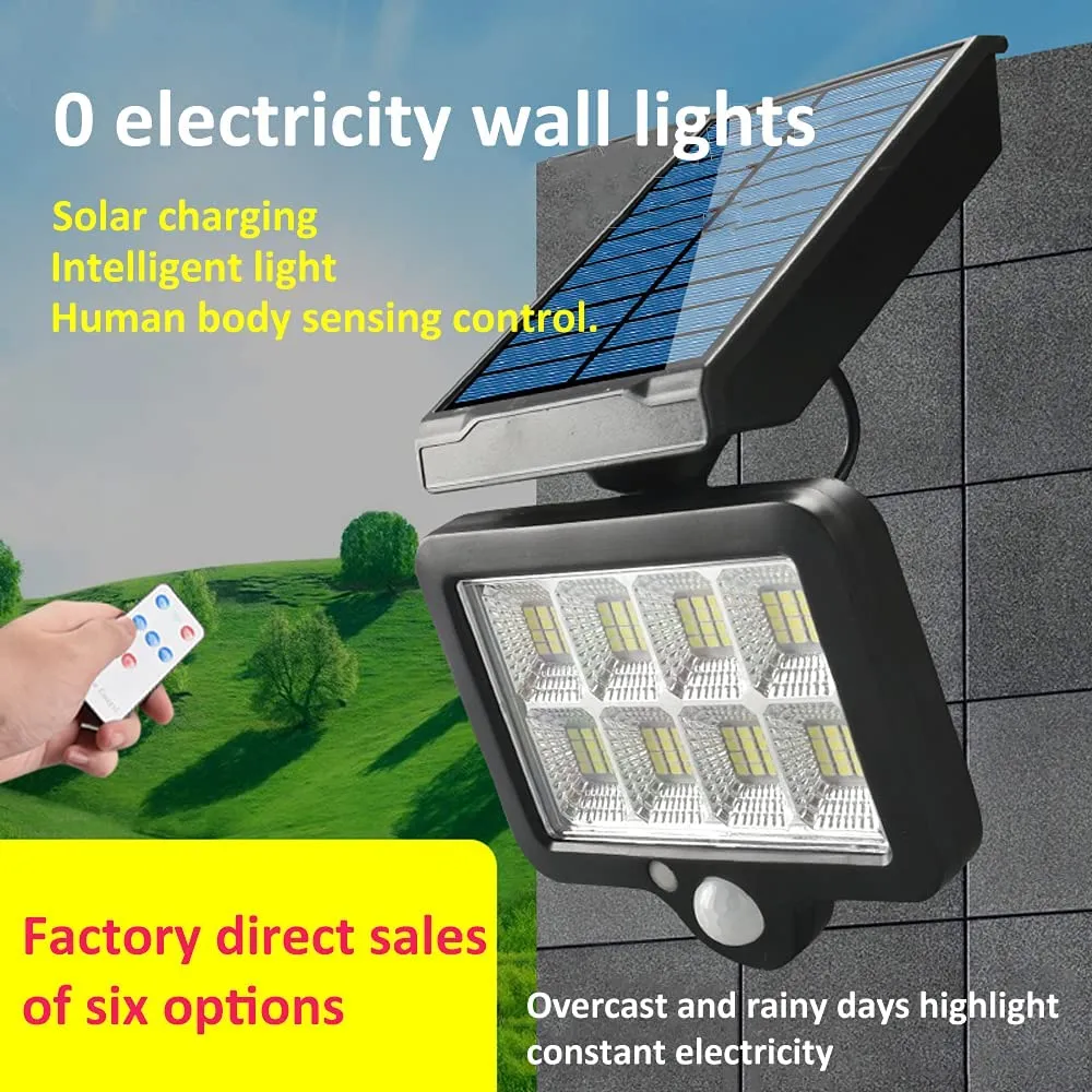 3 Modes Remote Control Solar Wall Light