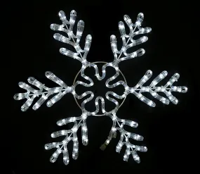 48" Pure White LED Ice Snowflake