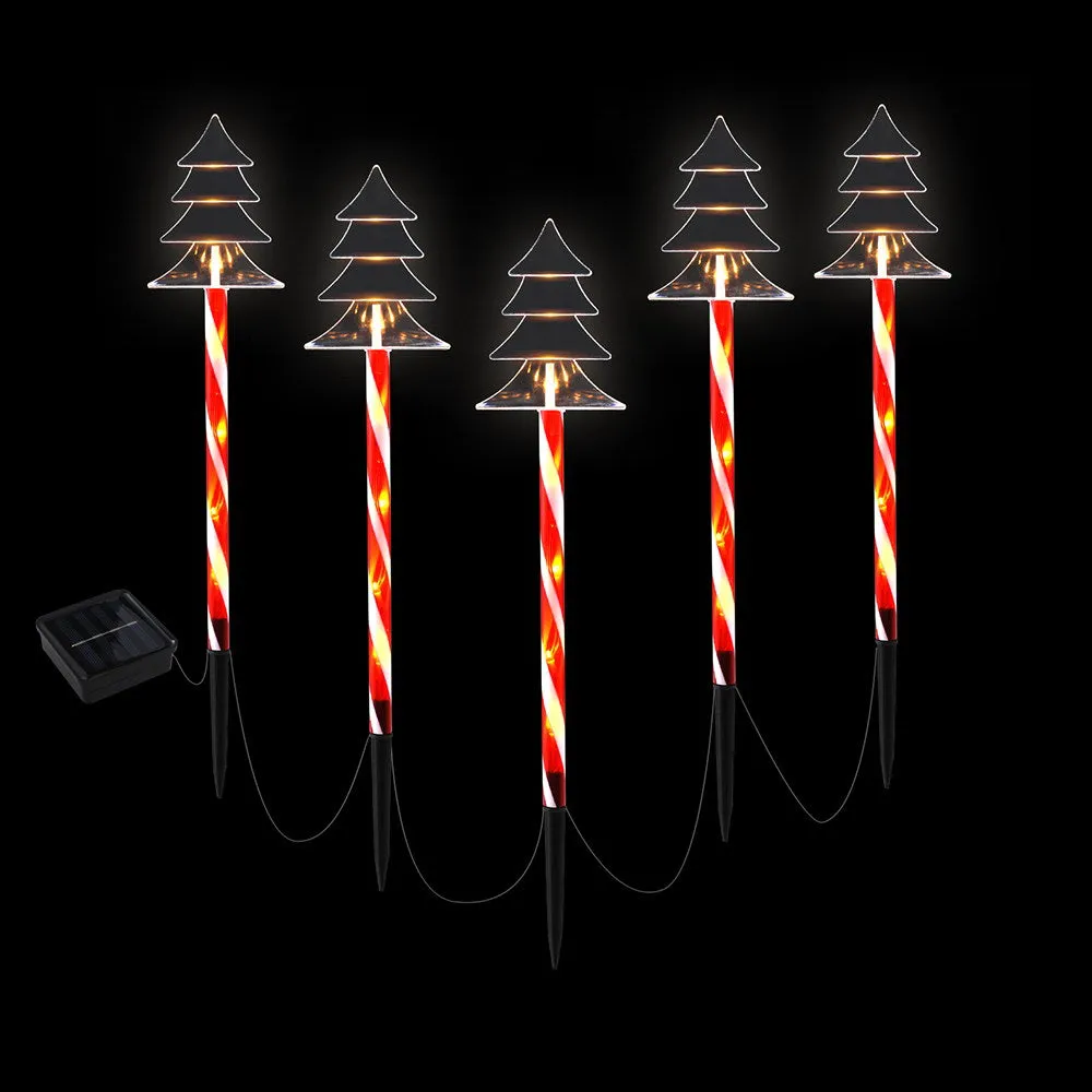 5 PCS Solar Path Lights, 8 Modes, 25 LEDs - Jingle Jollys