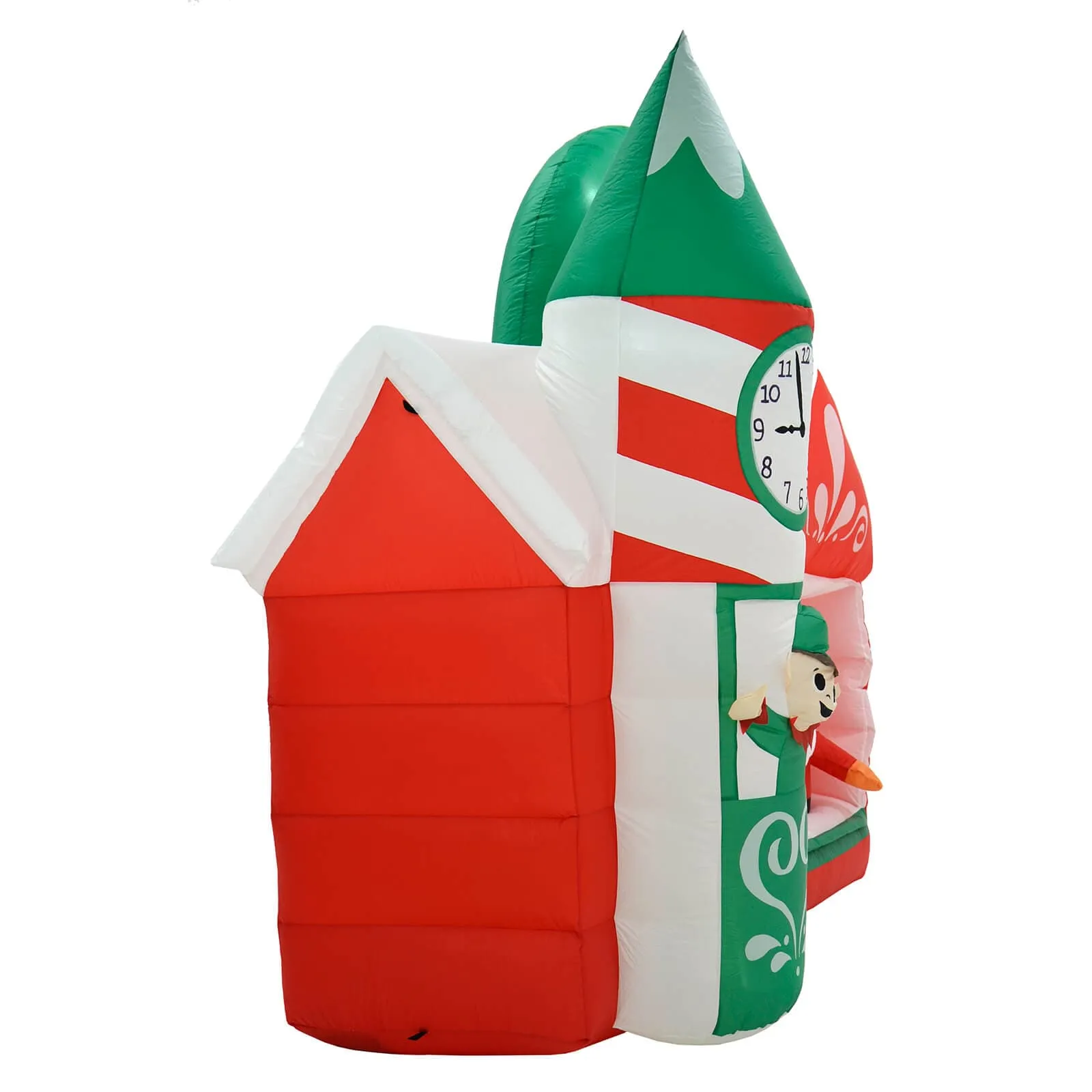 7ft Inflatable Santas Workshop Elf Light Up Christmas Decoration