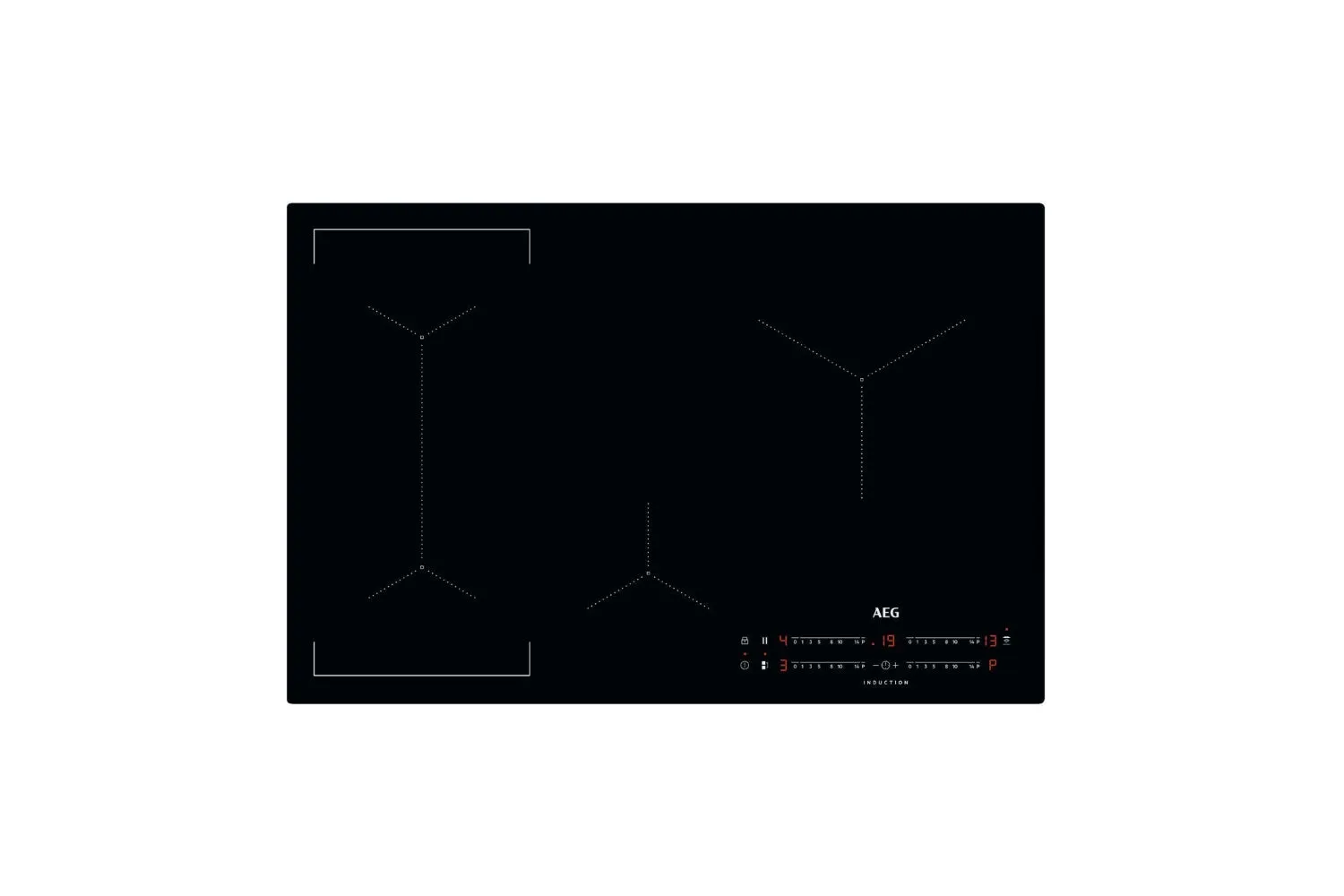 AEG 6000 Series 80cm Bridge Zone Induction Hob | IKX84443CB