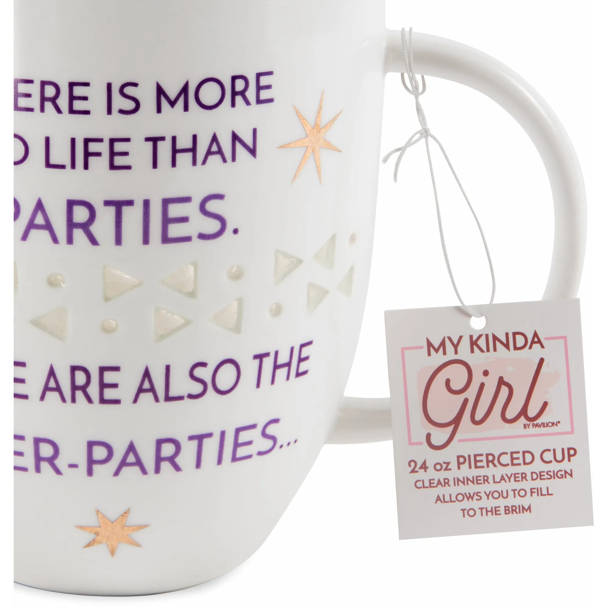 After Parties 24 oz Pierced Porcelain Cup