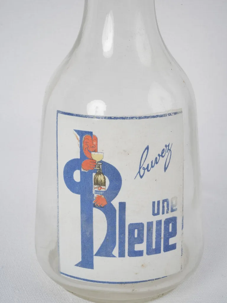 Antique Absinthe carafe - 'buvez une bleue' - 8¼"