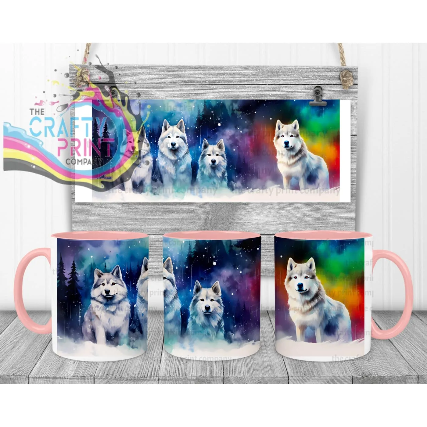 Aurora-Borealis Dog Mug