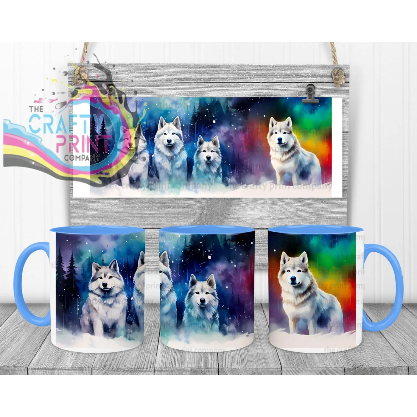 Aurora-Borealis Dog Mug