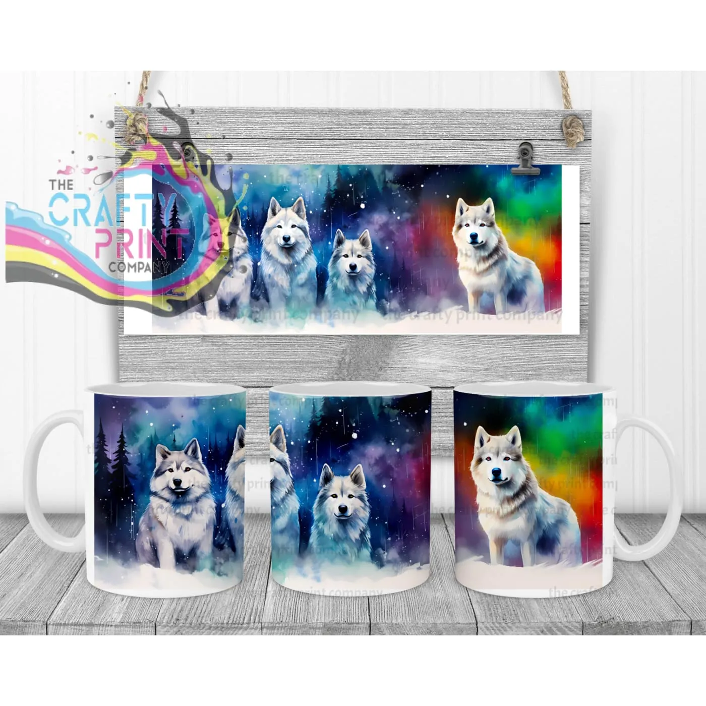 Aurora-Borealis Dog Mug