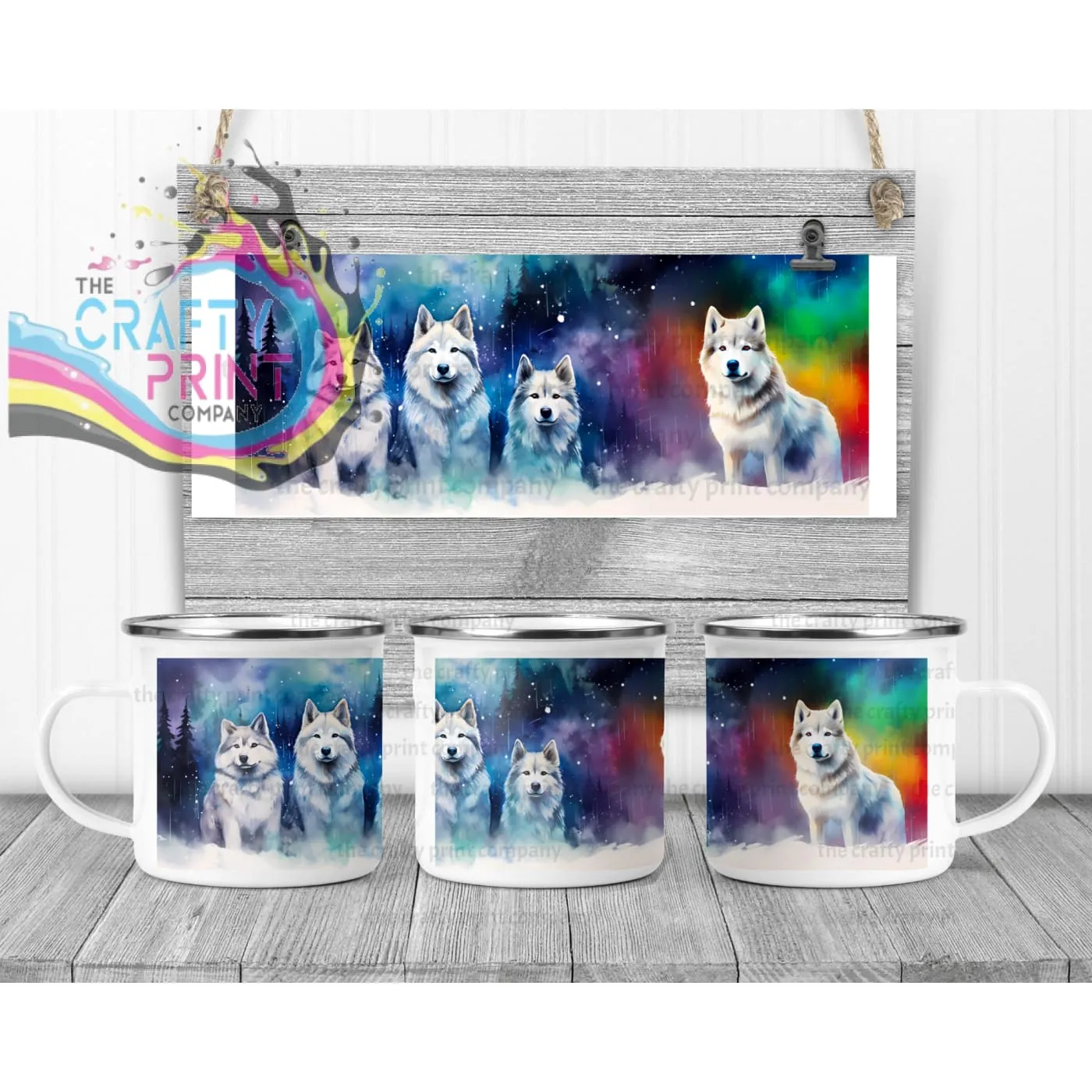 Aurora-Borealis Dog Mug