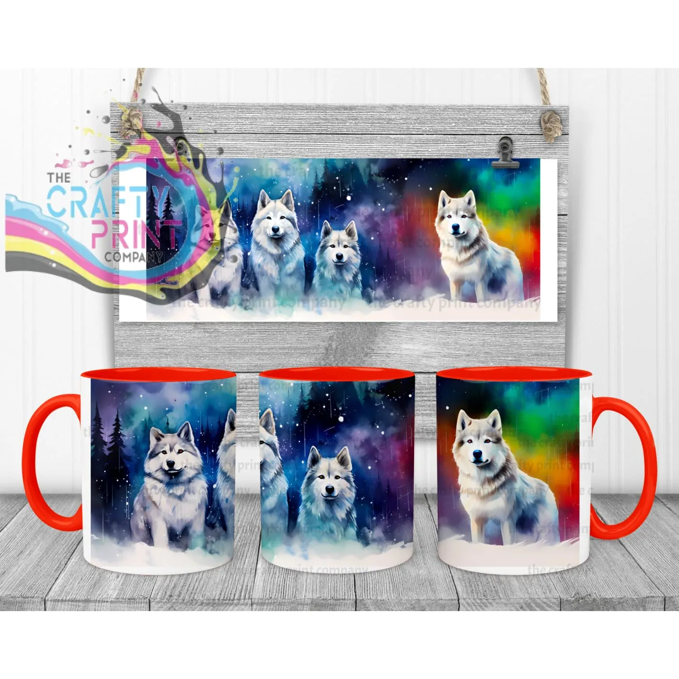 Aurora-Borealis Dog Mug