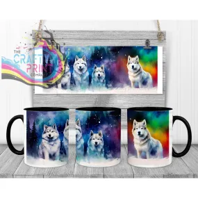 Aurora-Borealis Dog Mug