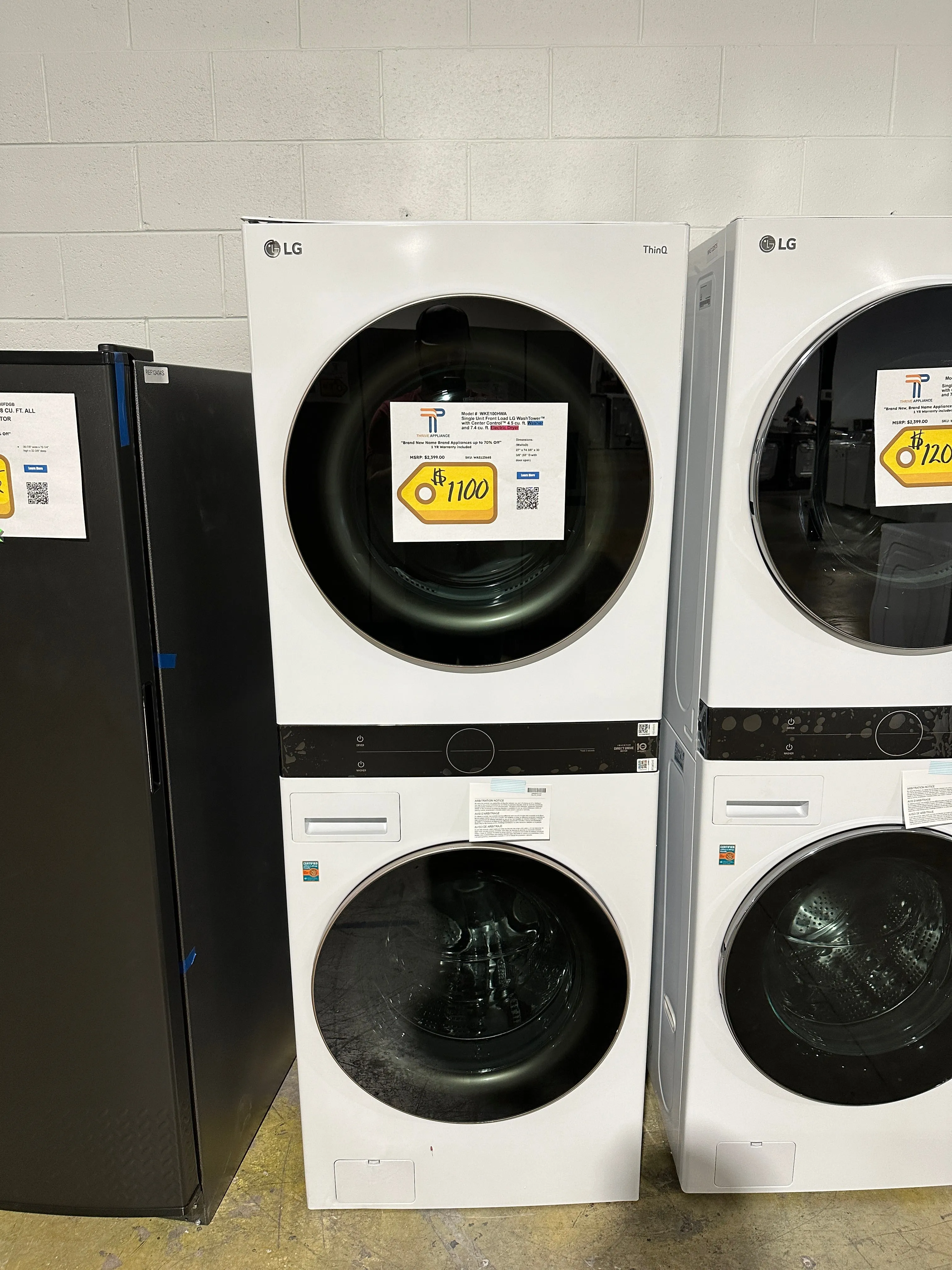 BEAUTIFUL BRAND NEW ELECTRIC DRYER WASHTOWER MODEL: WKE100HWA WAS12366S