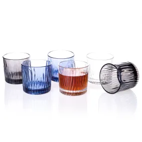 BELLAFORTE Plastic Whiskey Glasses Set of 4 10oz Shatterproof Old Fashioned