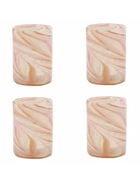 Bellotto tumblers in pink (set of 4)