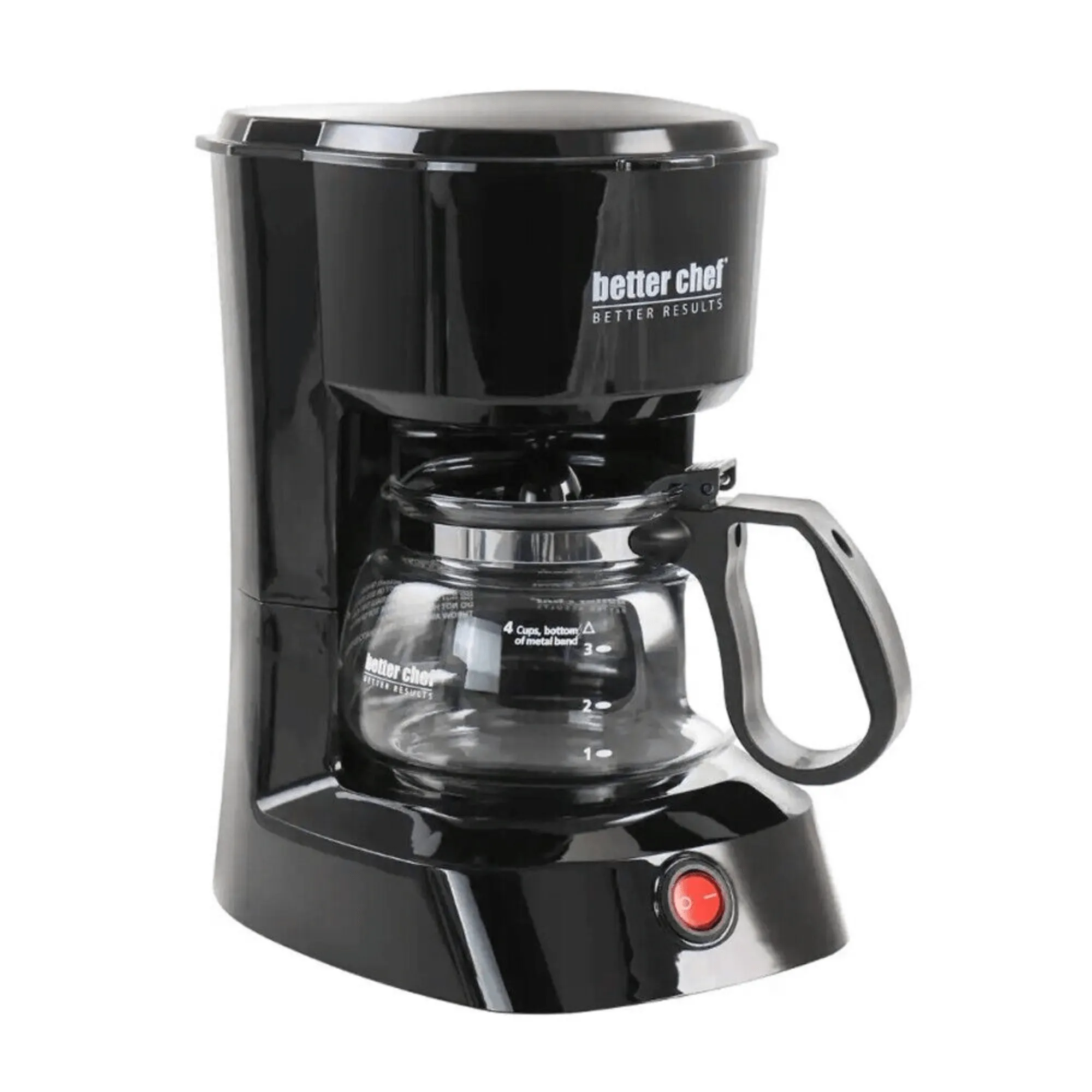 Better Chef 4-Cup Coffeemaker with Grab-A-Cup Feature