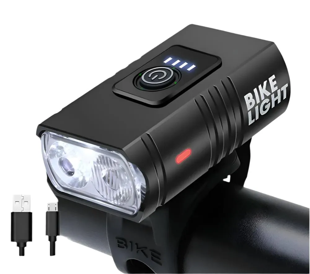 BK02 Bike Light USB Rechargeable T6 LED Bicycle Lights 6 Modes MTB Flashlight Bicycle Headlight for Cycling Bicycle Front Lamp