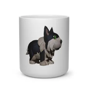 Black Dog Heart Shape Mug