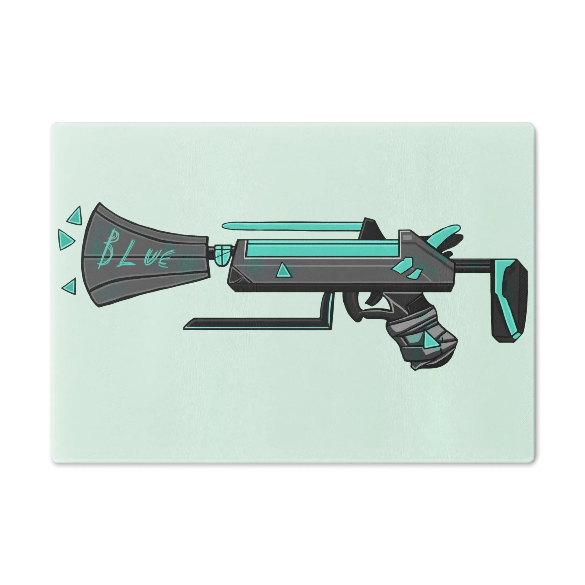 Blue Gun Cutting Board