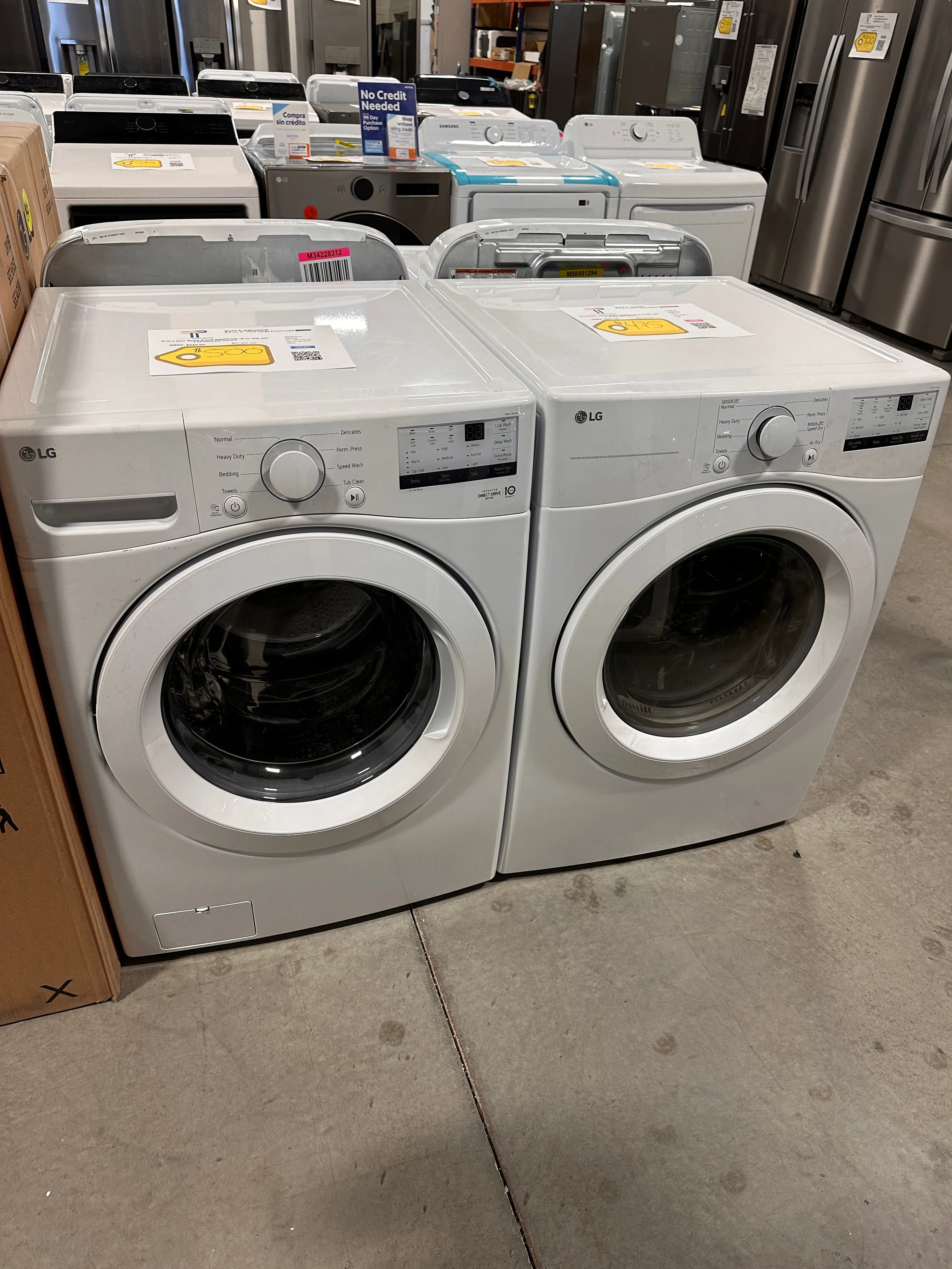 BRAND NEW LG STACKABLE WASHER ELECTRIC DRYER LAUNDRY SET WAS13528 DRY12787