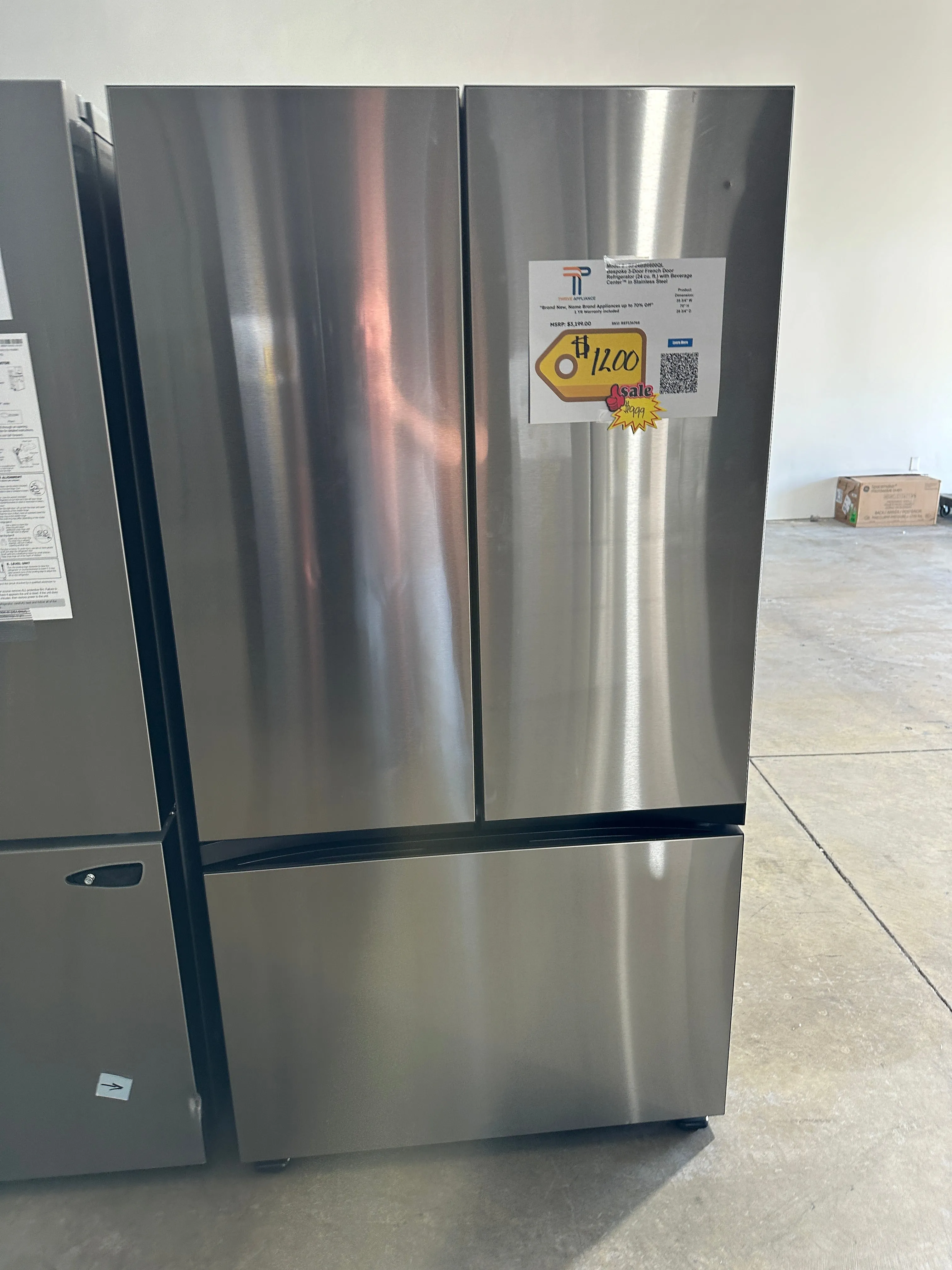 BRAND NEW SAMSUNG STAINLESS STEEL REFRIGERATOR MODEL: RF24BB6600QL REF13676S