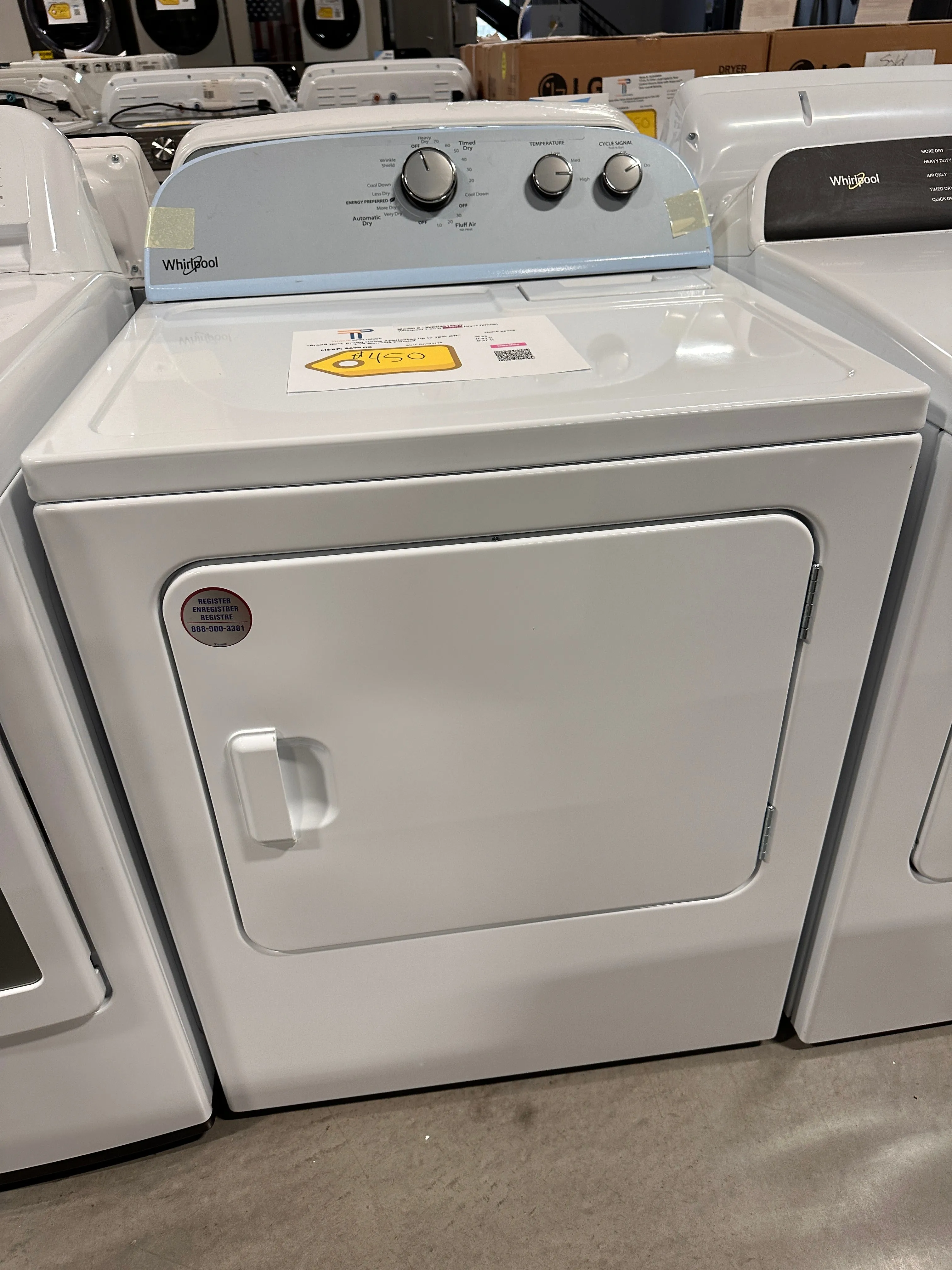 BRAND NEW WHIRLPOOL ELECTRIC DRYER MODEL: WED4815EW DRY12798