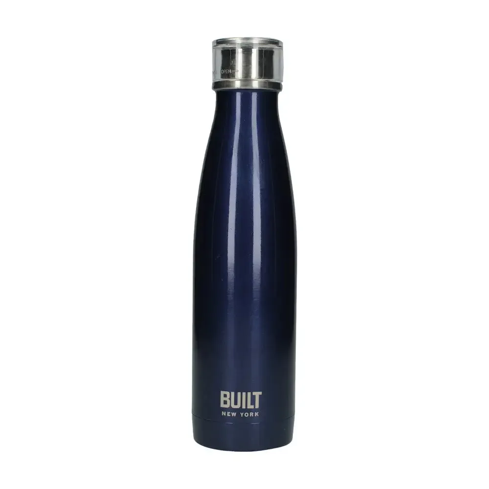 Built Double Walled Perfect Seal Water Bottle Storm 500ml - Grey / Pink / Green / Black / Blue