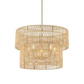 Bungalow Heaven 26 In. 5 Lights Pendant Light Brass Finish