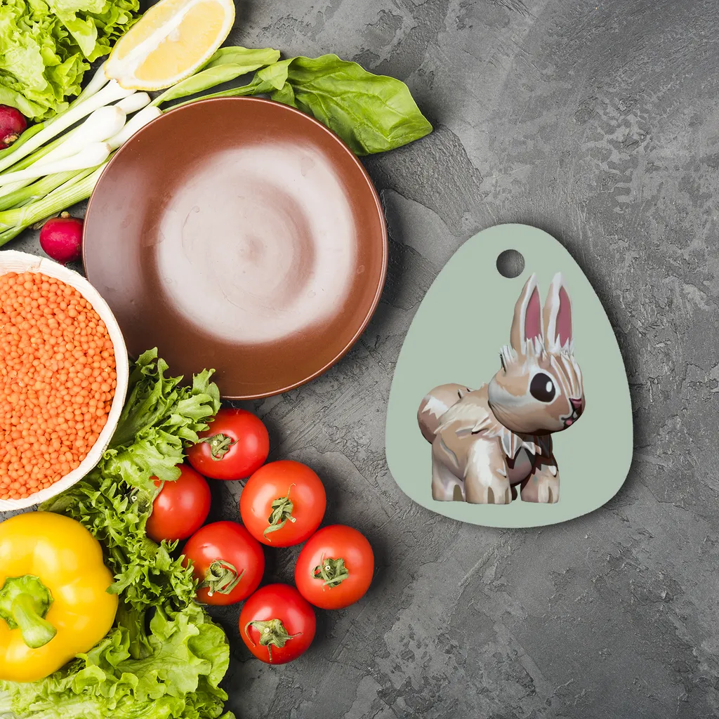 Bunny Sublimation Glass Cutting Board