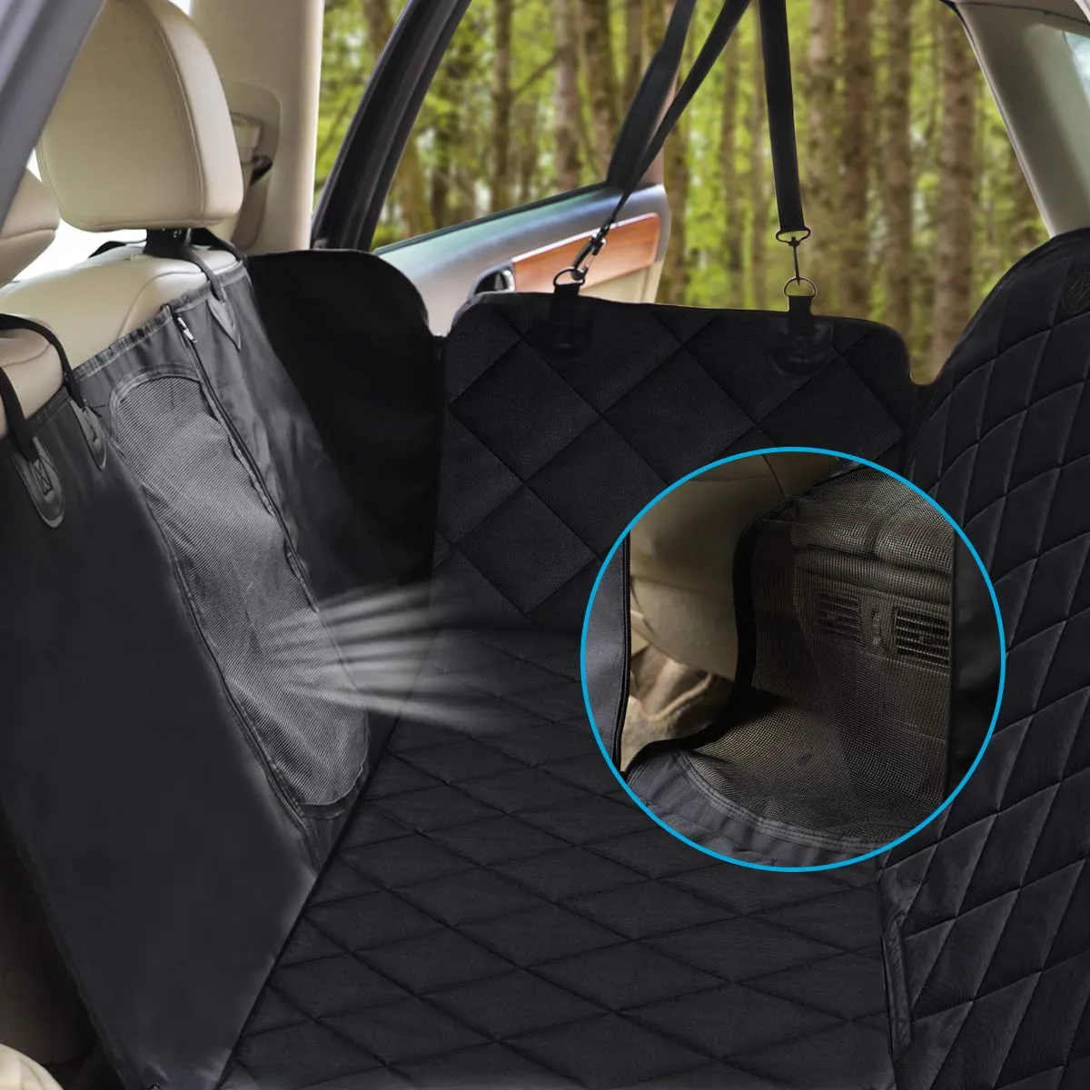 Car Waterproof Pet Travel Hammock Seat Non Slip 58X54 Inch