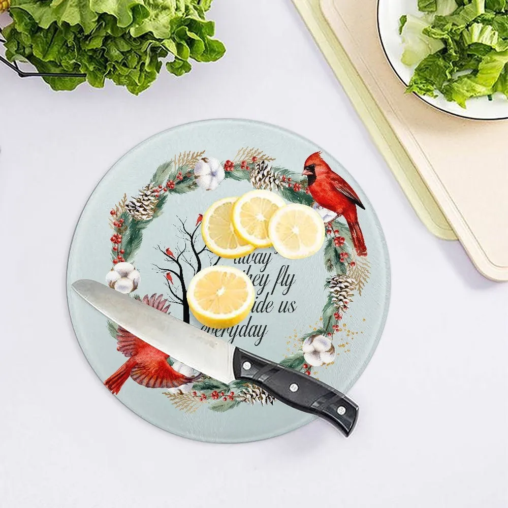 Cardianal Love |  Tempered Glass Cutting Board