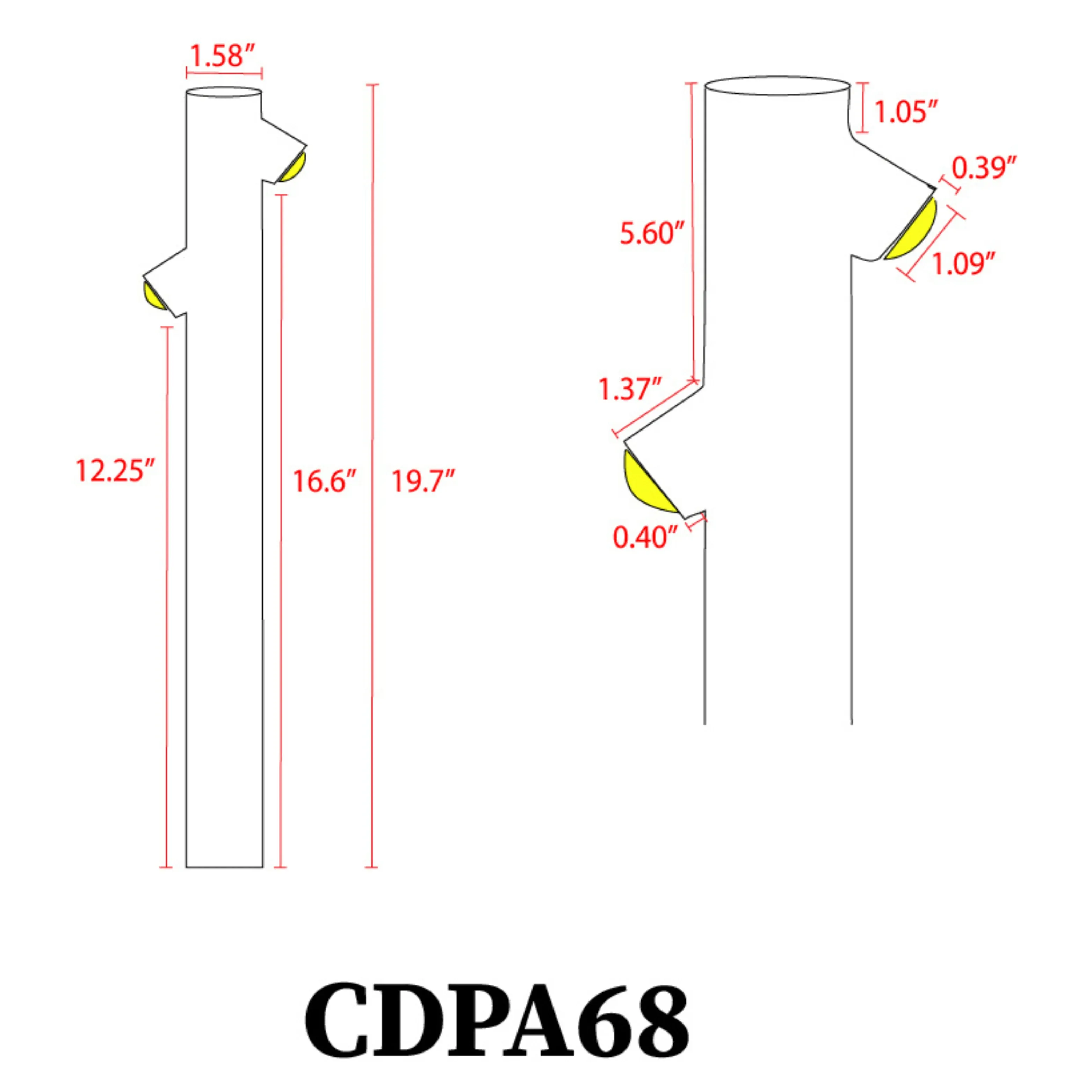 CDPA68 Path Light 6W LED Inside Out Bollard Low Voltage Outdoor Landscape Lighting