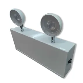 Chicago Approved 2 LED Lamp Heads, Steel Emergency Unit, 120-277V